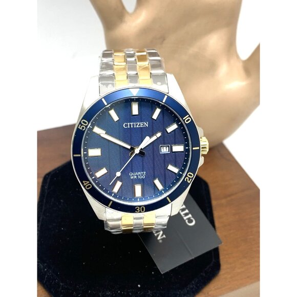 Citizen Men's Watch BI5054-53L Quartz Blue Dial 42mm Two Tone Stainless Steel - Picture 13 of 14